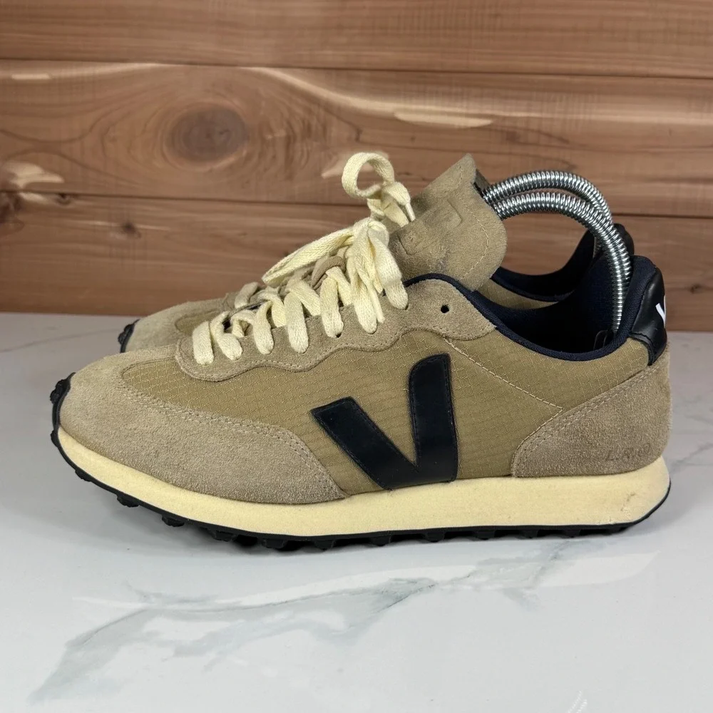 Veja Rio Branco Ripstop Dune Black Suede Leather Sneakers Women size US 9.5 - Picture 10 of 16